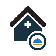 restaurant, food, medical, building, medical restaurant icon
