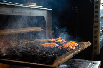 Burger on the grill