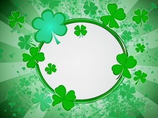 ai generated St Patricks day blank frame. 