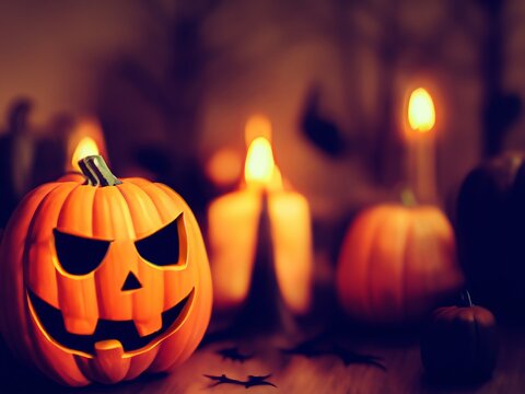 ai generated Halloween scene