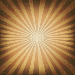 Retro Sunburst Dark Poster Vintage