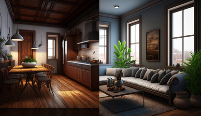 Most popular top types living room interior design AI Generated image