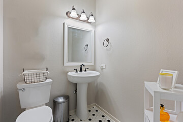 home bathroom with white tile 