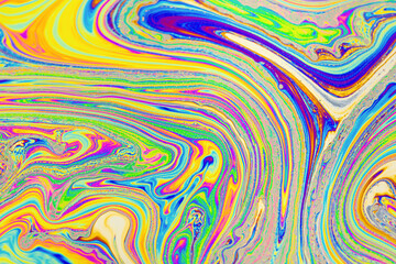 Psychedelic multicolored background abstract. Rainbow colors. patterns background. Photo macro shot...