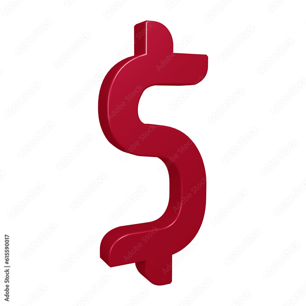 Poster dollar symbol or icon design in 3d rendering