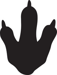 Tyrannosaurus rex T-rex dinosaur foot print symbol icon. © LifeisticAC