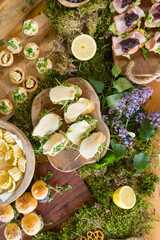 Outdoor reception finger food catering