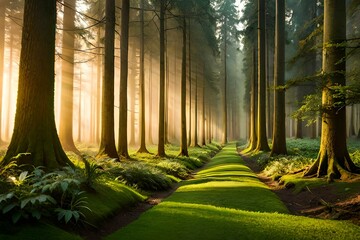 Sunlit Secrets: AI-Generated Jungle Landscapes Bathed in Sun Rays