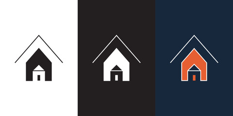 Home logo. Black, white and color formats.