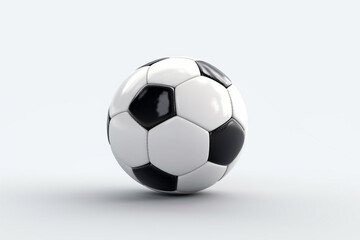 Fototapeta premium Football ball on a white background. Football or soccer sports equipment. Ai generative.