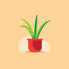 Vector Illustration of Potted Plant