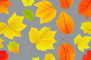 Fototapeta premium autumn leaves seamless pattern