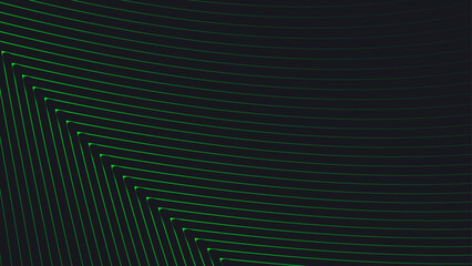 Abstract motion wave lines vector background in green