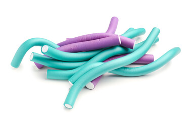 Hair curlers isolated on white background
