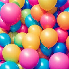 Balloons background. AI Generated