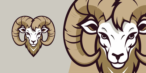 Energetic Sheep Logo: Striking Illustration Vector Graphic for Sport and E-Sport Teams