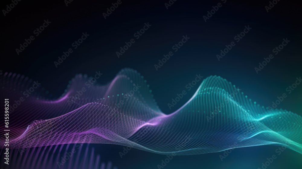 Aufkleber modern abstract digital wave particle background. generative ai aig21.