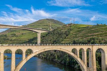 Vista da vila da Régua no Douro Portugal