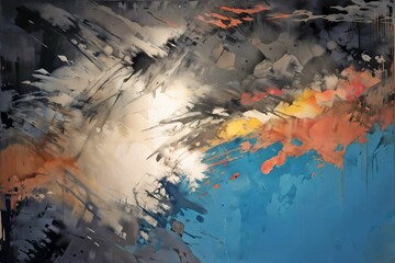 Obraz na płótnie Canvas abstract grungy texture illustration digital art pattern wallpaper colorful background artwork generative ai