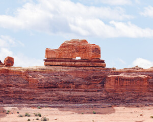 Wooden Shoe Arch in the Needles district of Canyonlands National Park near Moab Utah.
