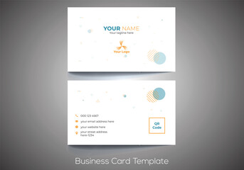 Clean simple and fresh business card vector template