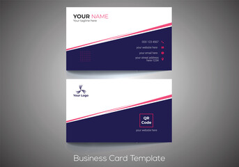 Simple and corporate business card vector template