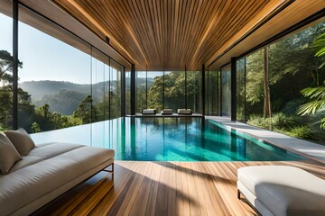 Dive into Elegance: AI-Created Interior Designs Showcasing Enchanting Swimming Pools