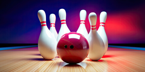 Bowling background. Generative AI