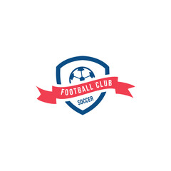 Football Badge Logo Design Template Sport Team Identity Vector Illustration.