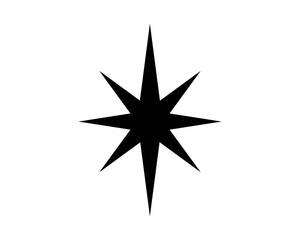 Vector sparkle icon. Single star, shine symbol, illustration.