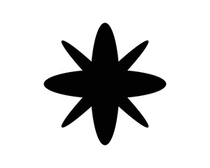 Vector sparkle icon. Single star, shine symbol, illustration.