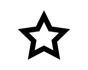 Vector star icon. Single line star symbol.