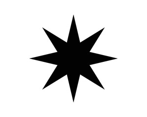 Vector sparkle icon. Single star, shine symbol, illustration.