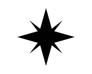 Obraz premium Vector sparkle icon. Single star, shine symbol, illustration.