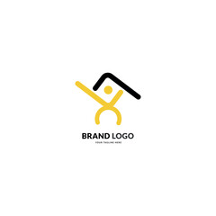creative colorful social group logo