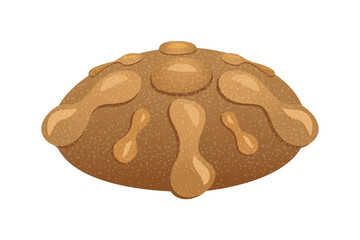Ilustración de pan de muerto con transparencia. Tradición de México, día de muertos.