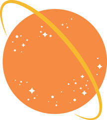 Planet in space galaxy icon vector illustration.