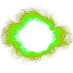 Lightning round frame on transparent background. Plasma magical portal. Electric frames, circle made of electric discharge.