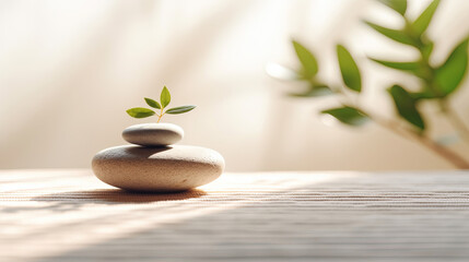 Minimalist stone design. Natural colors