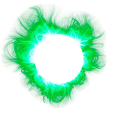 Lightning round frame on transparent background. Plasma magical portal. Electric frames, circle made of electric discharge.