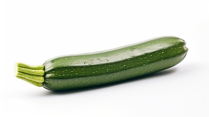 Courgette on white background. Created with Generative AI technology.