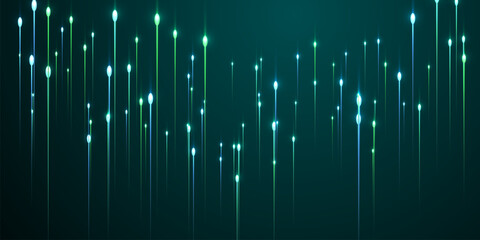 Abstract vertical line beams fiber optics