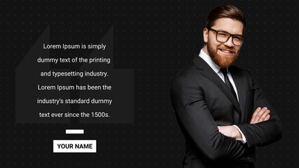 Sliding Full-Screen Testimonial Page with Picture