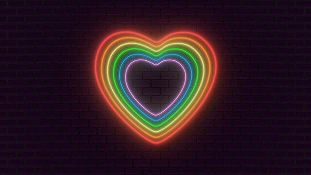 Neon Pride 5 Elements Text Logo Overlay
