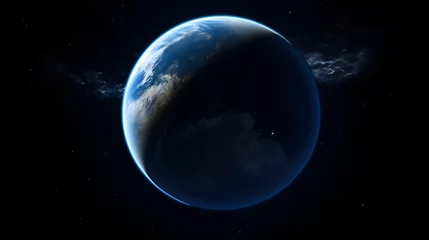 Fotobehang 宇宙から見た地球の壮大な景観 No.002   A Majestic View of Earth from Space Generative AI © Lumin5e616f1