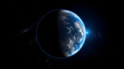 Fotobehang 宇宙から見た地球の壮大な景観 No.006   A Majestic View of Earth from Space Generative AI © Lumin5e616f1