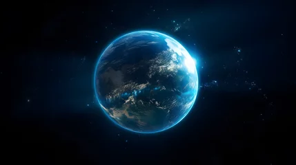 Fotobehang 宇宙から見た地球の壮大な景観 No.009   A Majestic View of Earth from Space Generative AI © Lumin5e616f1