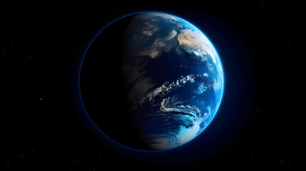 Naklejka na ściany i meble 宇宙から見た地球の壮大な景観 No.007 | A Majestic View of Earth from Space Generative AI