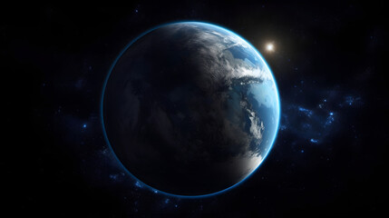 Fototapeta na wymiar 宇宙から見た地球の壮大な景観 No.015 | A Majestic View of Earth from Space Generative AI