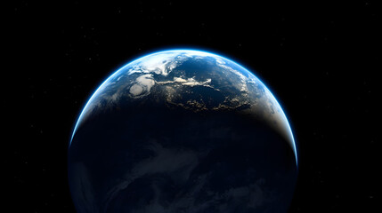 宇宙から見た地球の壮大な景観 No.013 | A Majestic View of Earth from Space Generative AI - obrazy, fototapety, plakaty